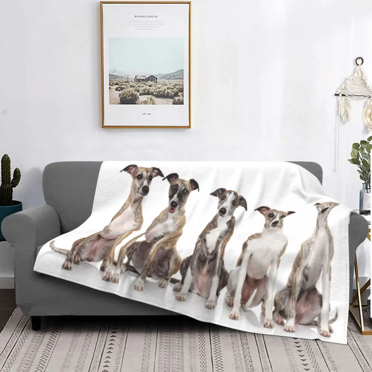 Одеяло Whippet 2222 покрывало на кровать клетчатая махровая простыня 260 | Дом и сад