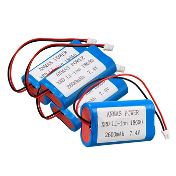 

4pcs UK Warehouse 18650 Battery 2600mAh 7.4V Li-ion Lithium Rechargeable Battery Pack with protection PCB