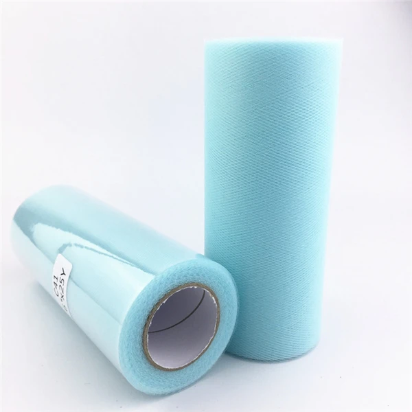 Tulle Roll 25 Yards Organza Wedding Decoration TUTU Baby Shower Tulle Roll 15cm Decoration Party and Events Engagement Decor - Цвет: sky blue