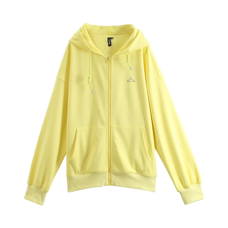 awesome  Toyouth Loose Hooded Fleece Long Sleeve Jackets Letter Printed Outerwear Hoodies Jacket Coat