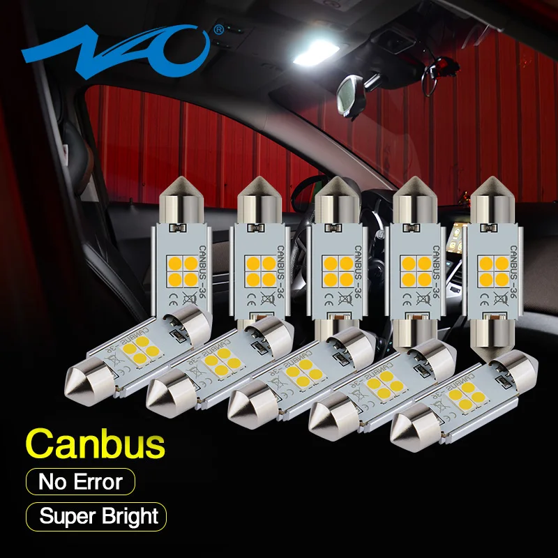 NAO 10x C5W светодиодный 28 мм C10W CANBUS Festoon 36 39 41 44 для Opel astra h J insignia corsa vectra c автомобильный