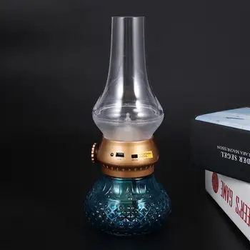 

Creative Retro Simulation Kerosene Lamp 0.3W LED Charging Lamp Blowing Control Night Light Bedroom Bedside Desktop Lamp