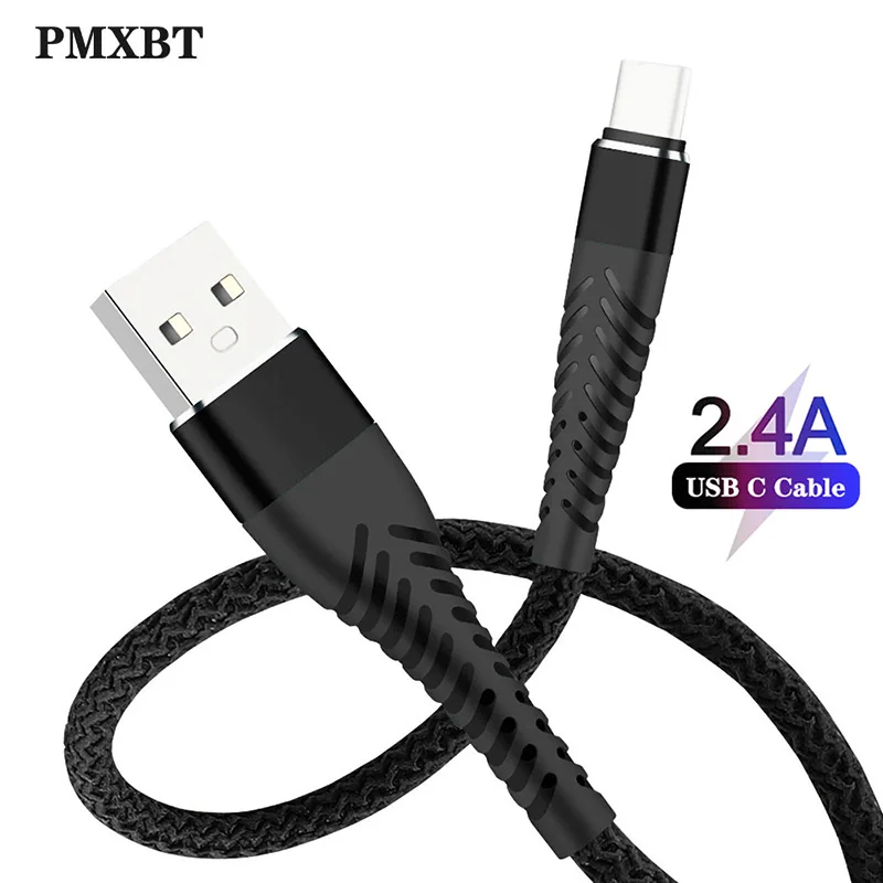 

USB Type C Cable 0.25m 1m 2m 3m 2.4A Fast Charging Type-C Cable for Xiaomi Redmi 7 Huawei Mobile Phone Charger QC2.0 USB C Cabo