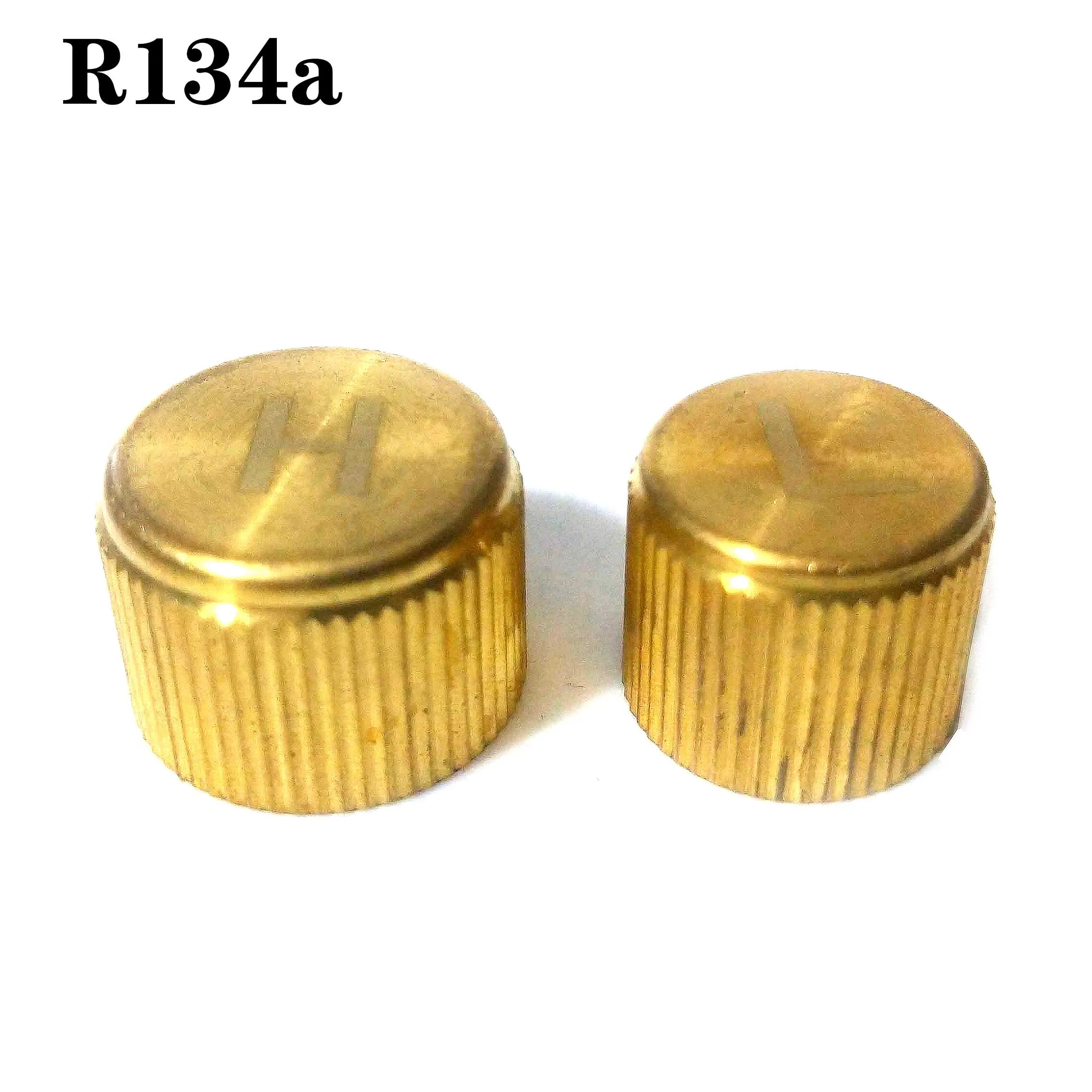 10pairs Copper Automobile Air Conditioner R134A Valve Core Cover Refrigerant Valve Dust Caps High And Low For Asian Cars