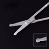 100% New 1pc 3.5" Stainless Steel Mini Portable Curved Mustache Nose Ear Hair Remover Scissor Trimmer Safety Tips 3