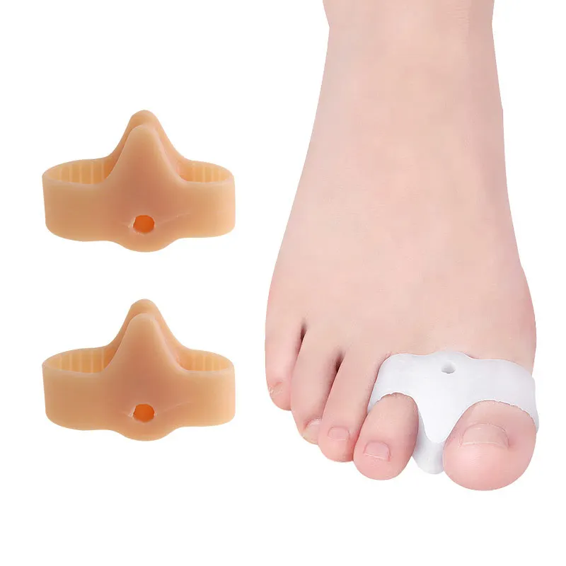 1pcs/1 Pair Upgraded Double Ring Toe Separator SEBS Correcteur Hallux Valgus Orthopedic Bunion Corrector Toe Cover Foot Care