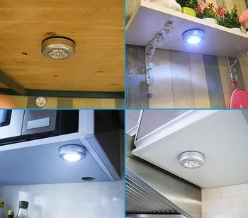 

New Dimmable LED Under Cabinet Light with Remote Control Battery Operated LED Closets Lights for Wardrobe Bathroom lighting 89