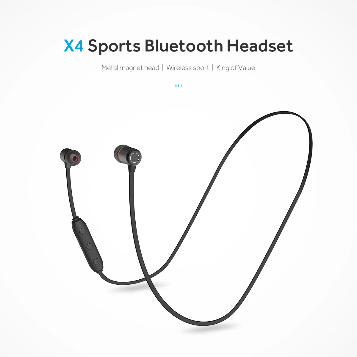 

Bluetooth headset with noise canceling microphone, stereo sports suitable for running in the gym
