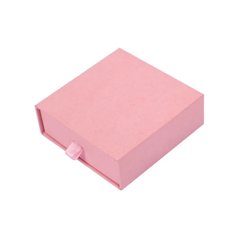 Travel Accessories Drawer Cardboard Gift Box Pink Paper Jewelry Box Jewerly Organizer Packaging for Earrings Necklace Bracelet