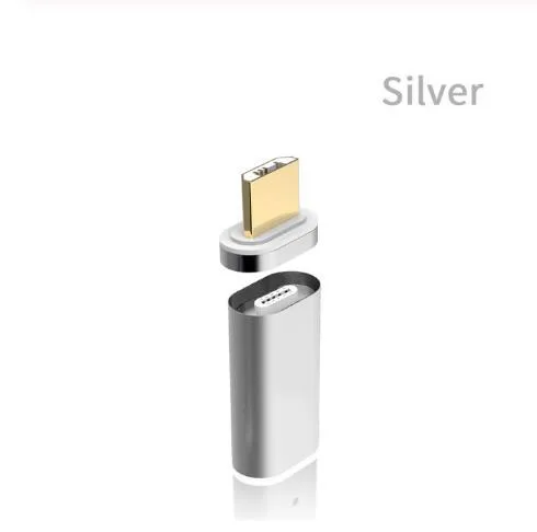 Sindvor Магнитный Micro USB мобильный телефон адаптер для Android микроустройства зарядное устройство данных Магнитный адаптер для samsung Xiaomi huawei - Цвет: silver