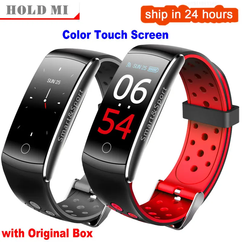 Q8s Smart Bracelet Touch Color Screen Blood Pressure Fitness Tracker