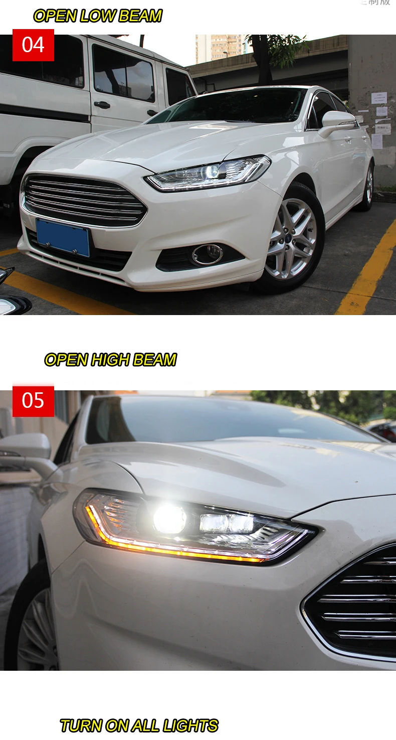 Автомобильный Стайлинг светодиодный HID 2013- светодиодный фары передняя фара чехол для Ford mondeo Bi-Xenon mondeo объектив ближнего света