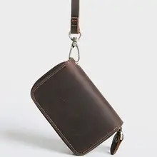 Портативный из искусственной кожи держатель для карт Автомобильный ключ кошелек монета сумка чехол для телефона кошелек C90E