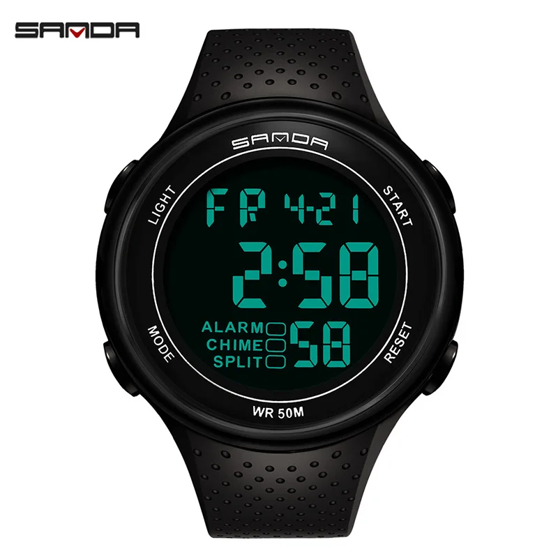 

SANDA New Style Genuine Product Fashion & Sports Multi-functional Electronic Waist Watch Couples Popular Men Waterproof Night Li