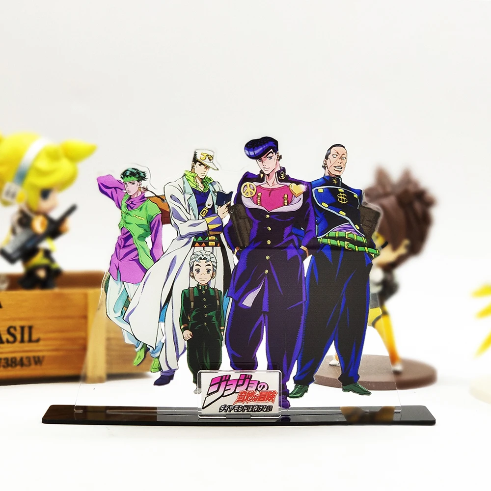 JOJO для невероятное приключение группа Josuke Коити Okuyasu группового семейного акриловая подставка фигурный модельный пластина держатель торт фигурки жениха и невесты; с рисунком из аниме