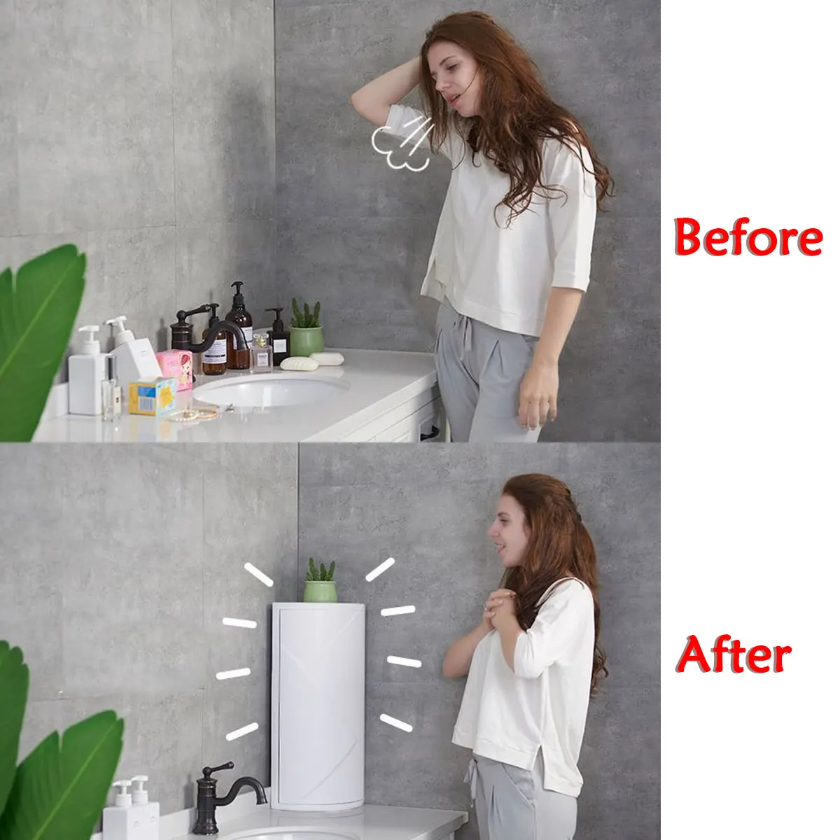 US $21.89 ML Size Multifunction 360degree Rotatable Bathroom Storage Rack Corner Storage Cabinet Cabinet Store CosmeticsPerfumShampoo