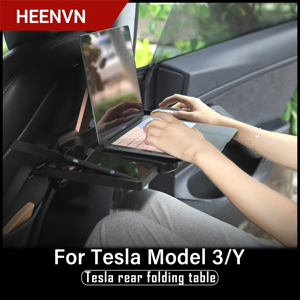 Heenvn для Tesla Model 3 2021 Автомобильный задний складной стол ноутбука портативный