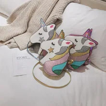 Летний стильный кошелек сумка с единорогом женская сумка в Корейском стиле креативная сумка через плечо для девочек