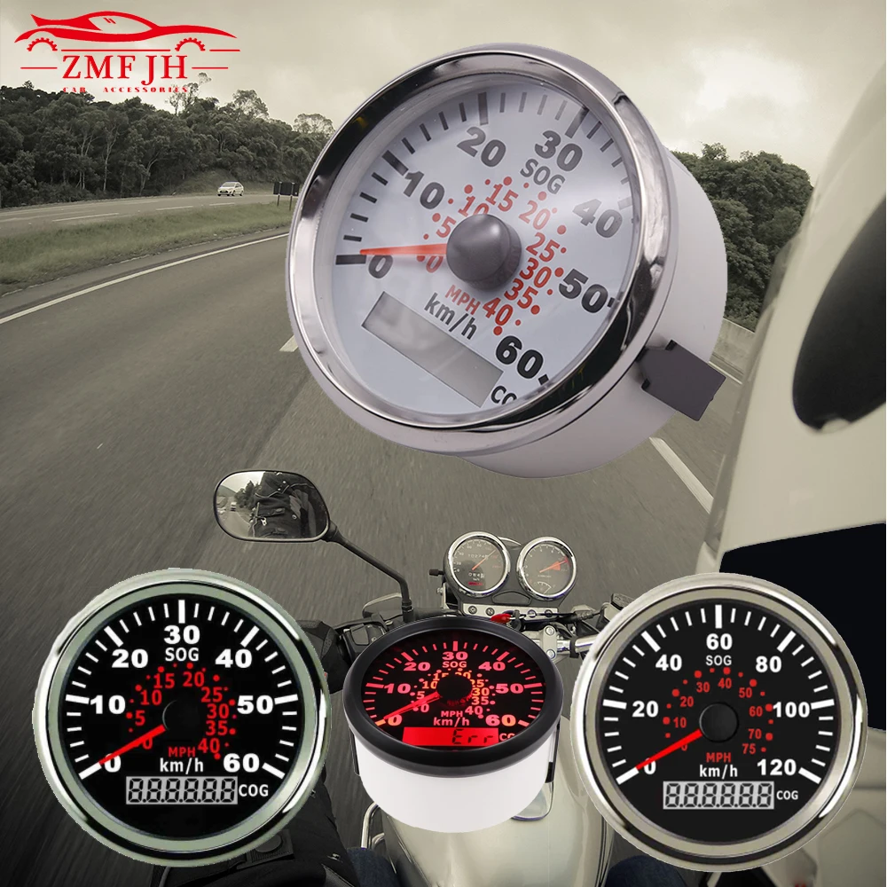 

85 mm 60 km/h 120Km/h Car Boat GPS Speedometer Meter Speedometer Gauge 9~32V With Backlight for Motorcycle Auto Truck