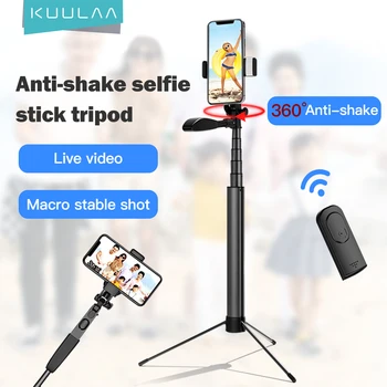

KUULAA Bluetooth Selfie Stick Portable Handheld Smart Phone Camera Tripod with Wireless Remote For iPhone Samsung Huawei Android