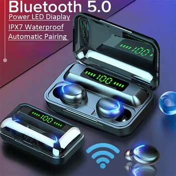 

TWS Wireless Earphones Bluetooth 5.0 Touch Control Earphones 9D Bass Stereo Handsfree Headset With LED Display Charging Case