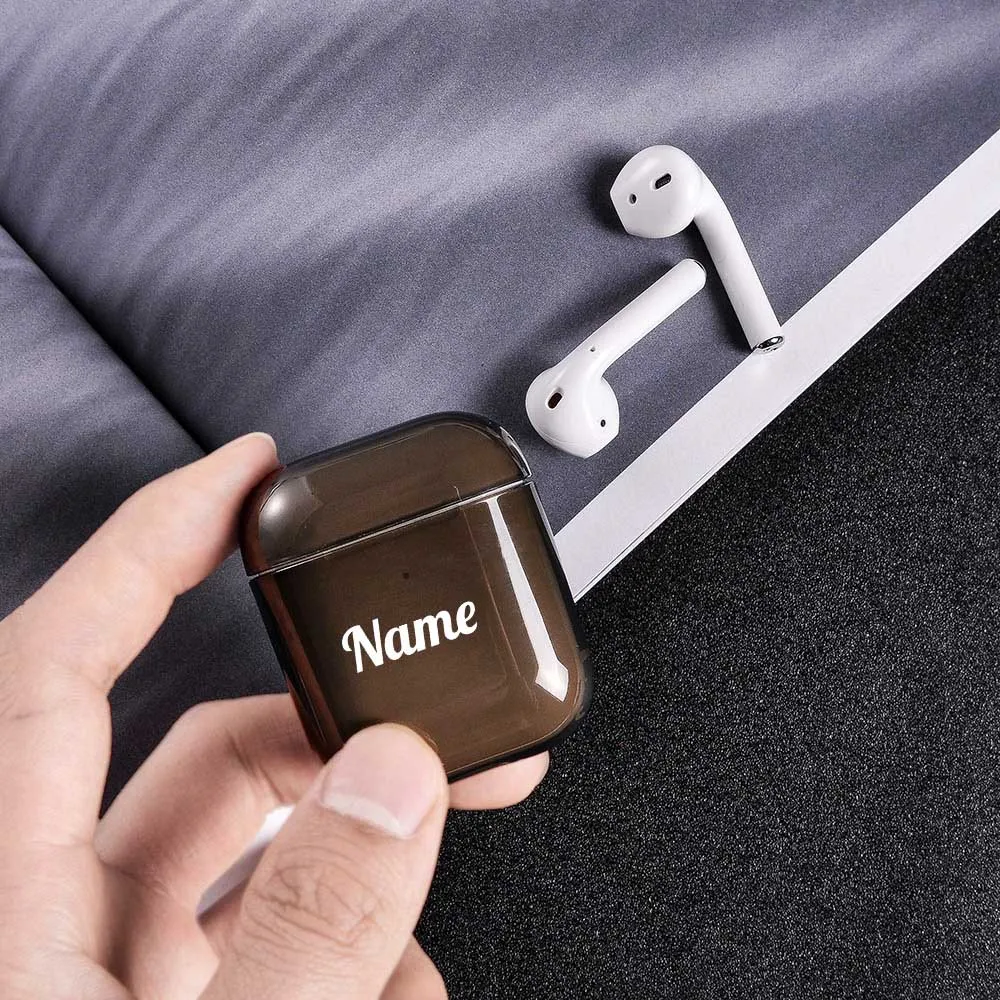 Your Name2 Пользовательское изображение/Имя/логотип мягкий ТПУ чехол для Air Pods чехол для Bluetooth беспроводной Airpod Чехол DIY индивидуальные фото буквы горячая распродажа - Цвет: Your Name2