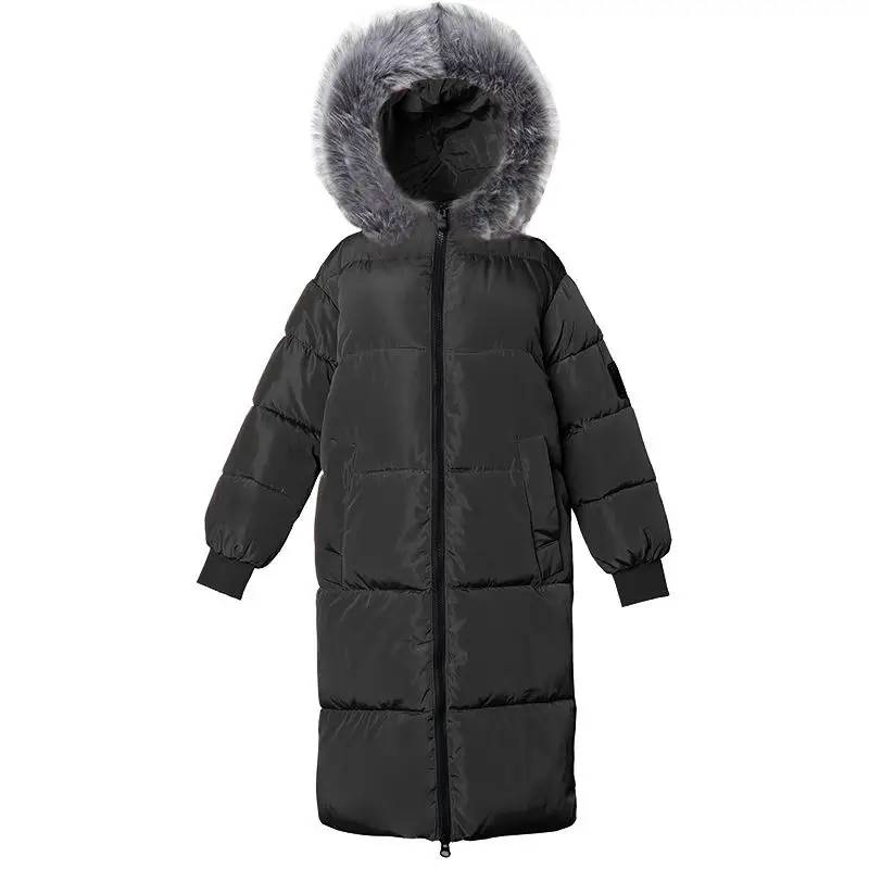 Women Loose Plus size 7XL Winter Female Jackets New Hooded Women's down jacket Fake hair collar Winter coat Female Parkas