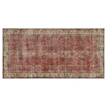 

Handmade Natural Vintage Turkish Area Rug 095x194 Cm-3'1''X6'4''