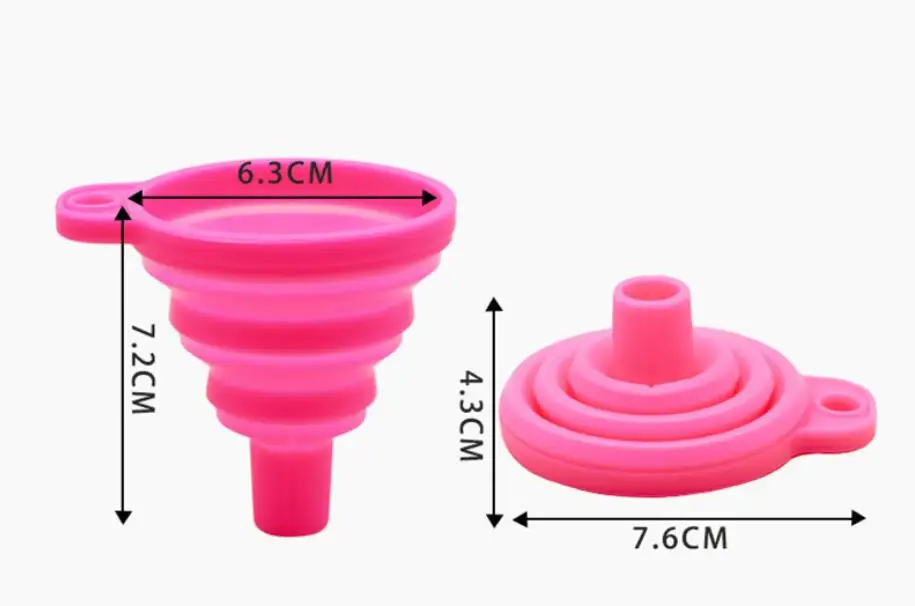 Silicone Oil Leakage collapsible funnels Food grade pure Silicone mini funnel Wine Leakage oil funnel Folded Oil Leakage