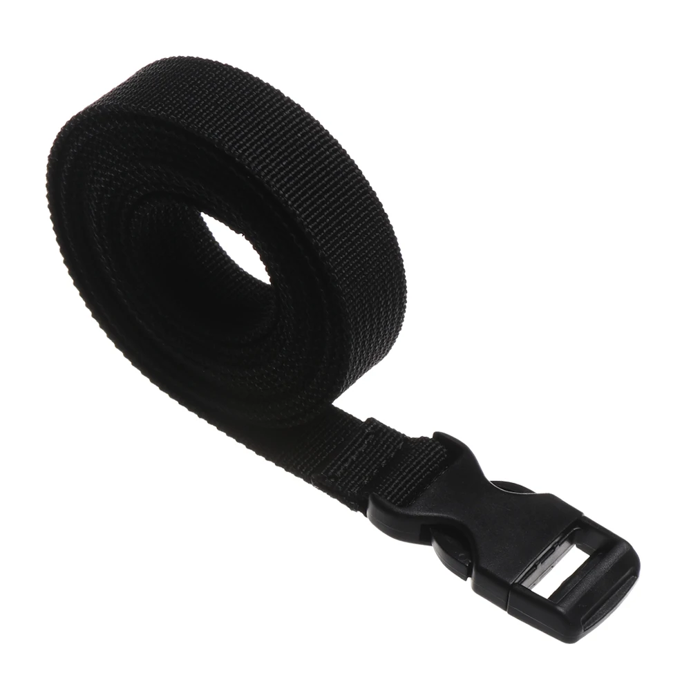 Durable Black Nylon Tied Cargo Tie Release Buckle Tighten Belt Strap Cam Buckle Travel Tied Kits Outdoor Camping Tool 1PC