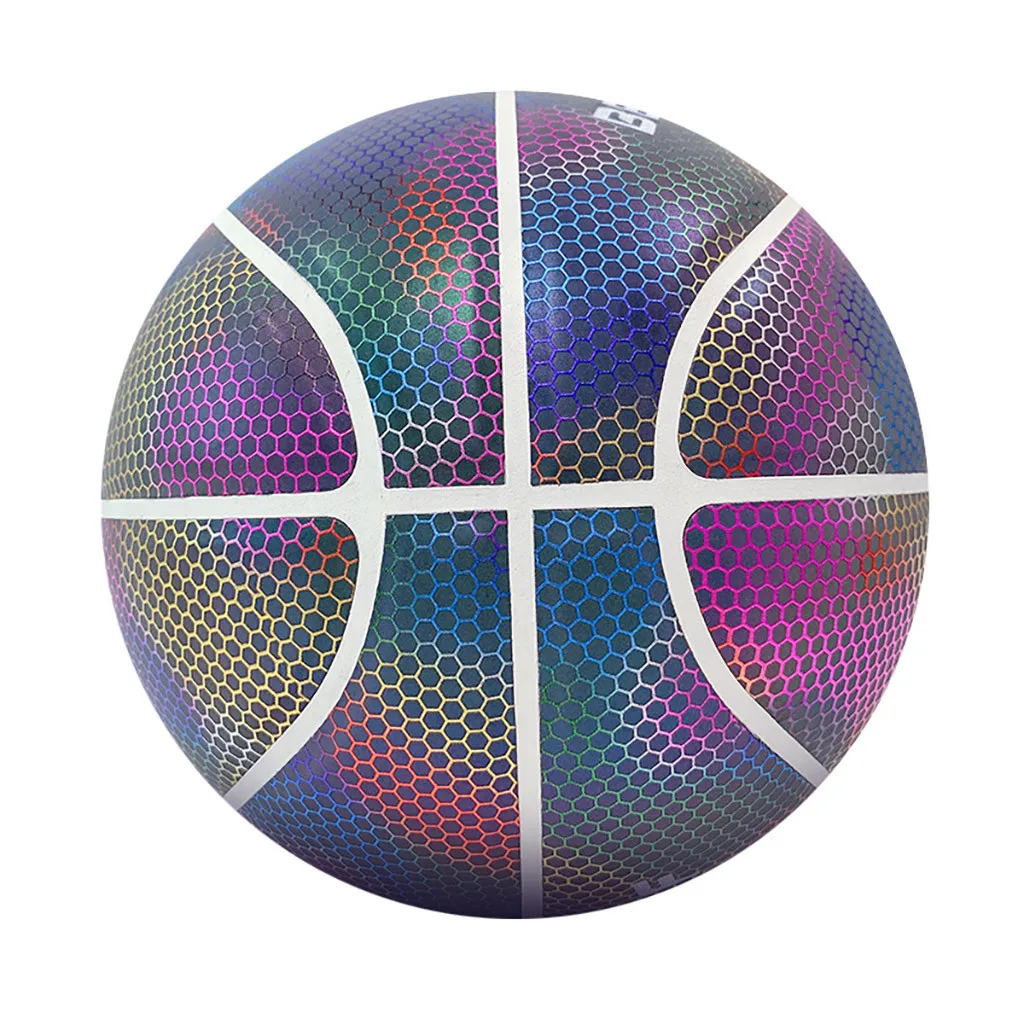 Size 7 Luminous Basketball Battery-Free Glowing Basketball Children Trainning Adults Kids Sports toy Child Early Training Game#D
