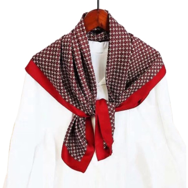 Fashion Printed Scarf Women Silk Satin Hijab Scarf Luxury Square Shawl P31B