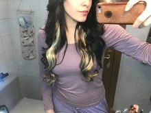 Extensiones de Cabello sintético de 24 pulgadas, 50 gramos, 100 gramos, Color degradado, marrón, gris, Rubio, cadena, Halo