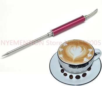 

Steel Spiral Head Coffee Latte Art Pen Cappuccino Latte Fancy Coffee Decorating Pen Drawing Needle Kitchen Cafe Tools 200pcs