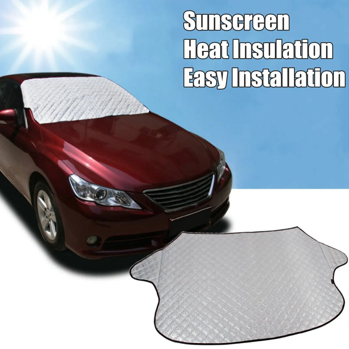 

Hot Sale Silver Car covers Car Windshield Snow Cover Window Sun Shade Protector Auto Windscreen Protection 192x99cm