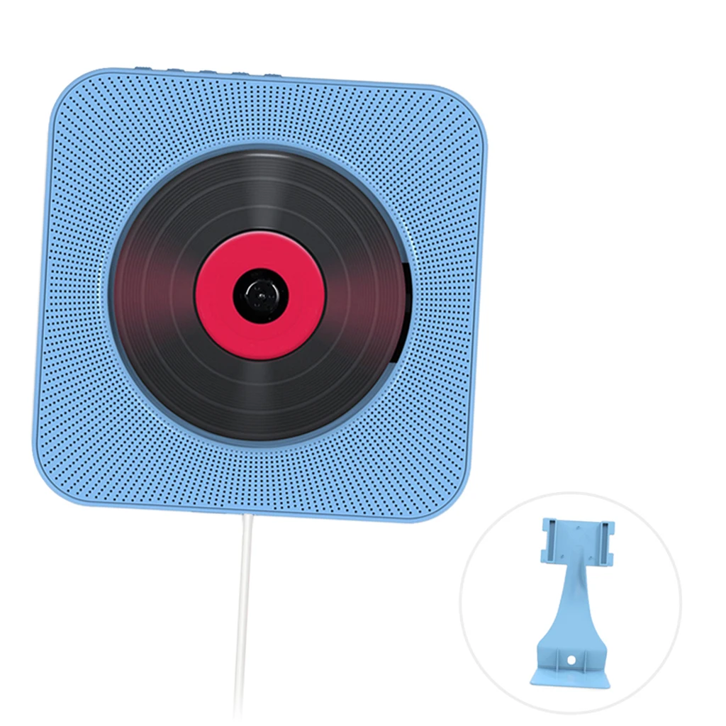 Portable Bluetooth CD Player Wall Mountable Supports USB, Earphones