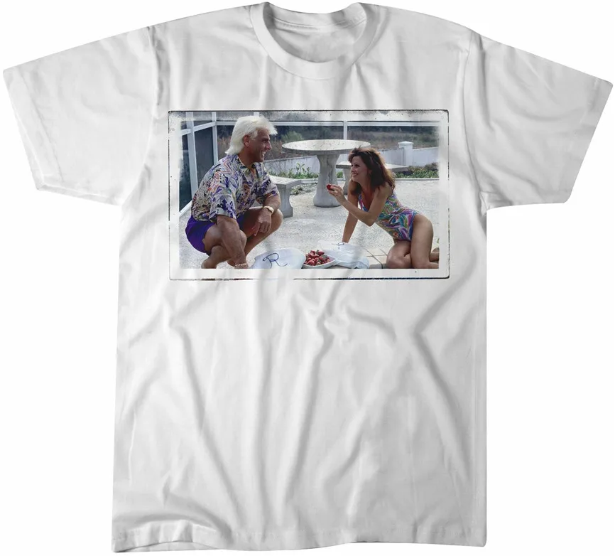

Wwf Wwf Vintage Retro Ric Flair Miss Elizabeth Pool Wrestling T-Shirt Free Style Tee Shirt
