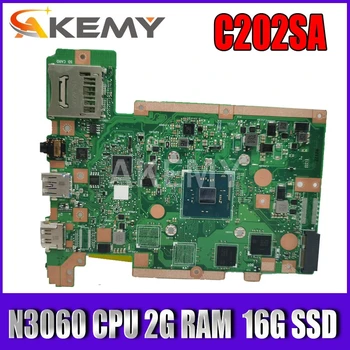 

Akemy C202SA Laptop motherboard for ASUS C202SA C202S C202 Test original motherboard N3060 CPU 2G RAM EMMC-16G