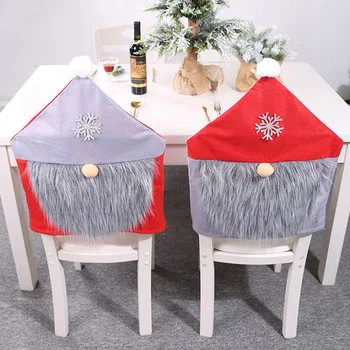 

Christmas Chair Covers Santa Claus Hat Christmas Dinner Chair Back Covers Table Party Decor New Year Party Supplies