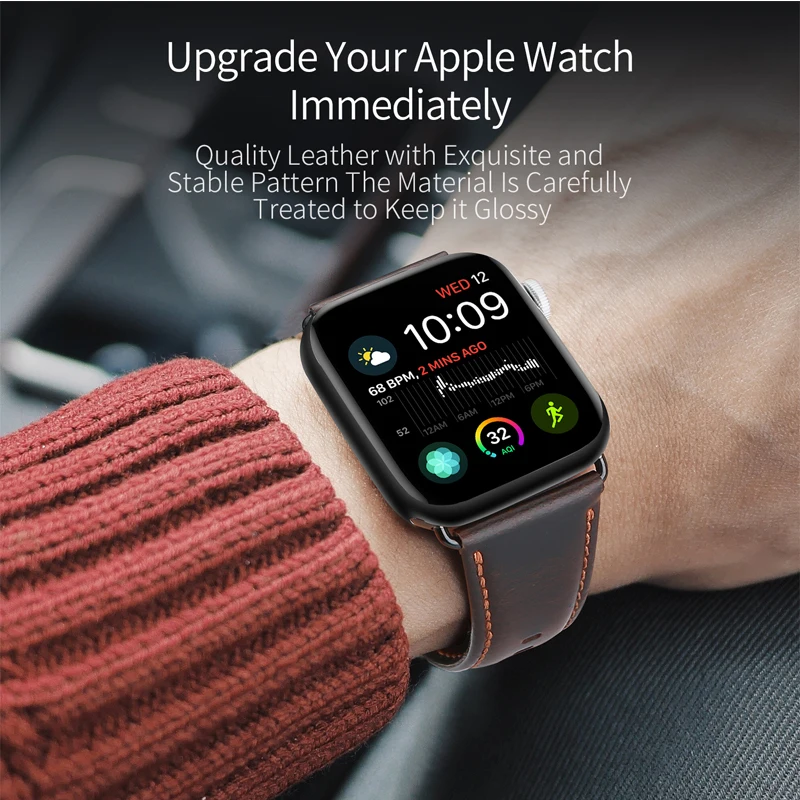 Ремешок для Apple watch band 42 мм 38 мм correa iwatch series 5 4 3 2 высококачественный кожаный ремешок 44 мм 40 мм Apple watch 4 аксессуары
