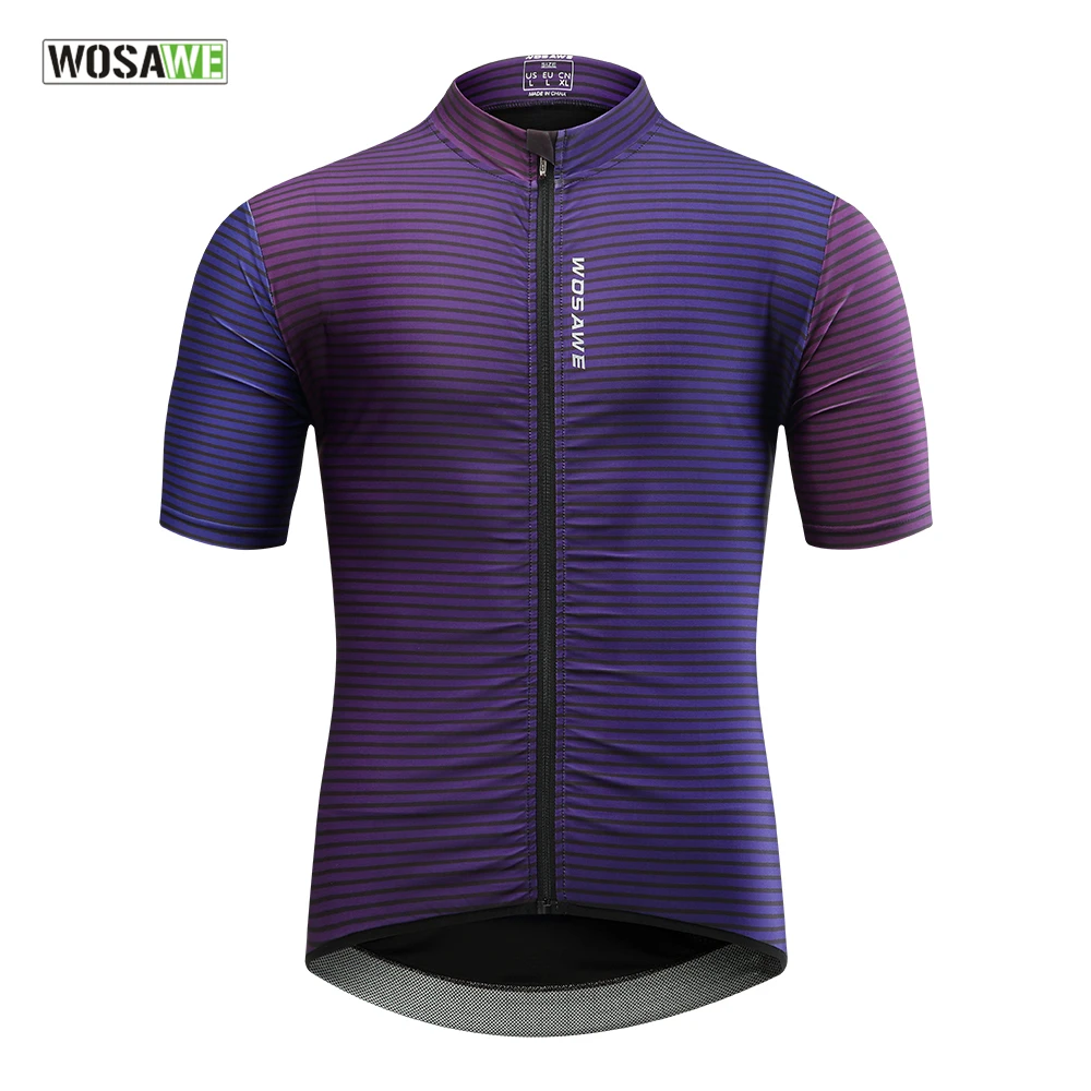 WOSAWE Men's Road Bike Shirts Short Sleeve Cycling Jerseys Downhill MTB Bicycle Cycling Clothing