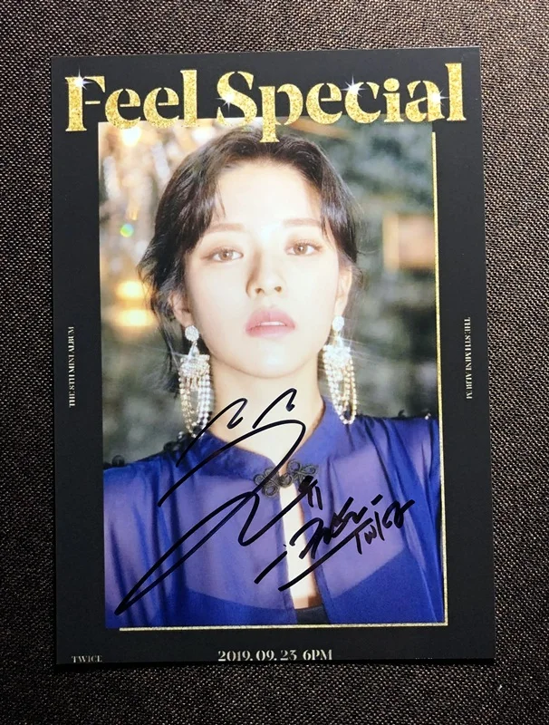 Ручная подписка TWICE Yoo JungYeon фото с автографом FEEL SPECIAL 5*7 092019N1