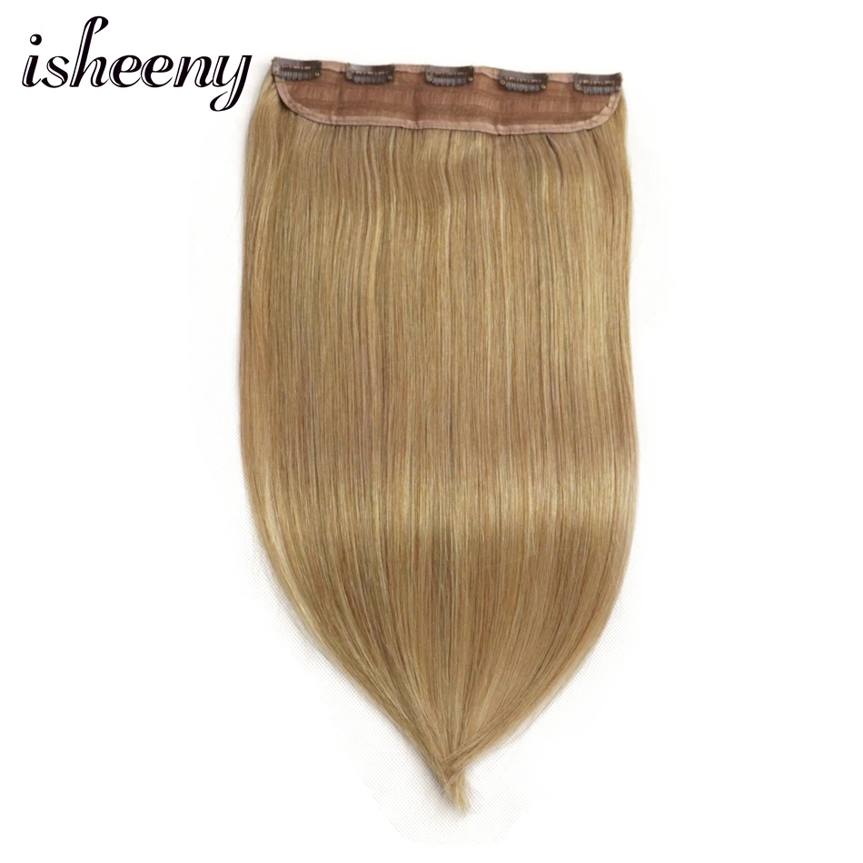 Isheeny 1" 20" 2" 28" Remy клип-в один кусок 20 г натуральные тонкие бразильские человеческие волосы на заколках для наращивания