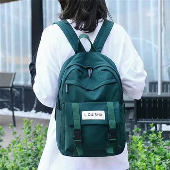 

2019 Masion Fabre Fashion Woman Backpack Waterproof Nylon Soft Handle Solid Multi-pocket Travel Zipper School Bags Dropship 909