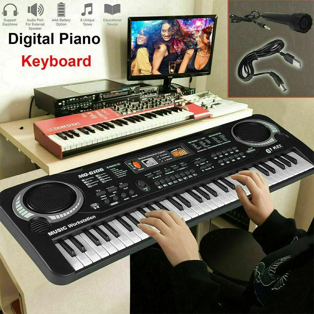 61 Keys Electronic Organ USB Digital Keyboard Piano Musical Instrument