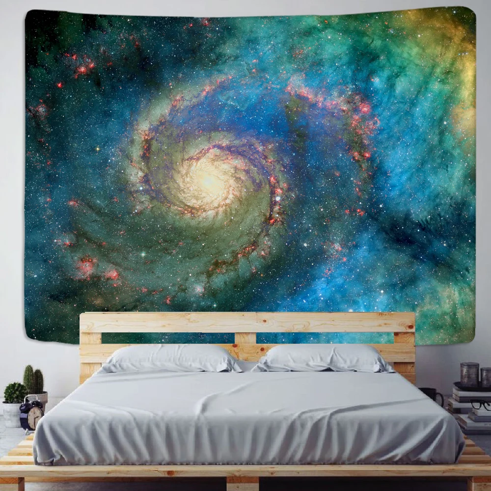 Tapestry Decor Galaxy Universe Space Tapestry Stars Wall Hanging Hippie Retro Home Decor Yoga Beach Mat Tapiz Witchcraft Wall Cloth Tapestries
