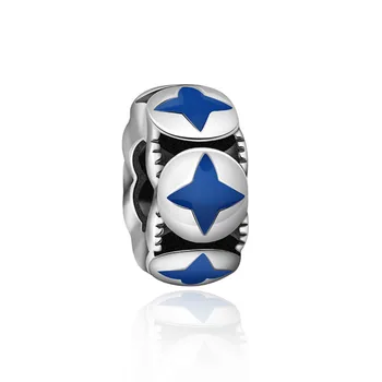 

2019 NEW 100% 925 Sterling Silver Darts Pattern Spacer Beads Charm Suitable DIY Bracelet Gift Women Original Jewelry Wedding