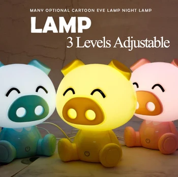

Baby Night Light Carton Led Night Light Cute Rabbit Pig Night Lamp for Decoration Home 3 Levels Brightness Kids Holiday Gifts