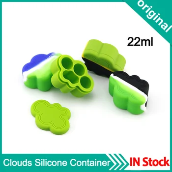 

1pc Random Color Nonstick Silicone Wax Container for Oil Wax Jar Dab Clouds Shape Storage Box Herb Stash Container