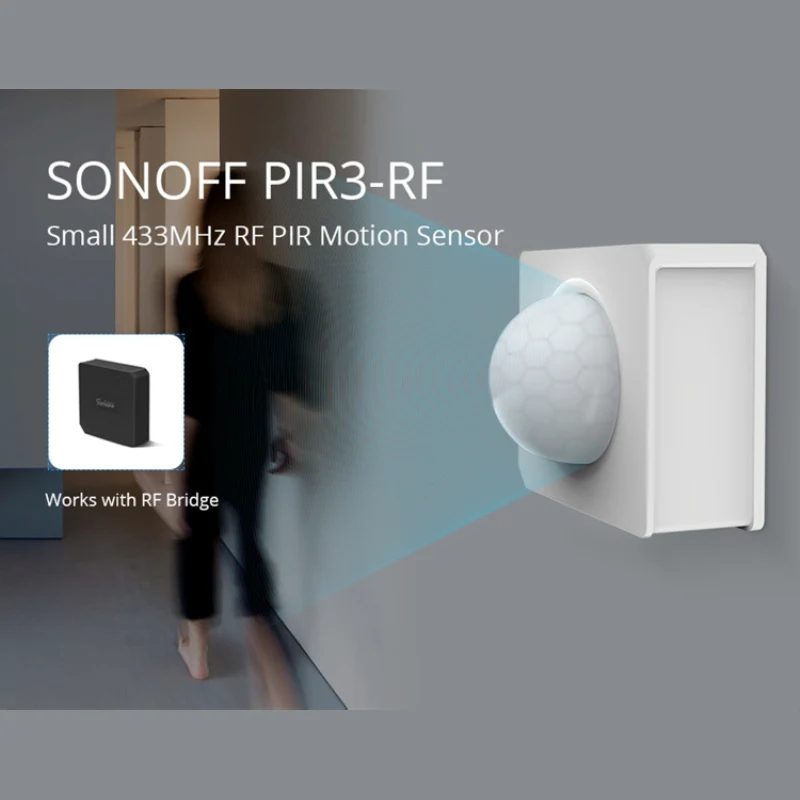Tanio 1-8 sztuk SONOFF PIR3-RF PIR Motion Sensor